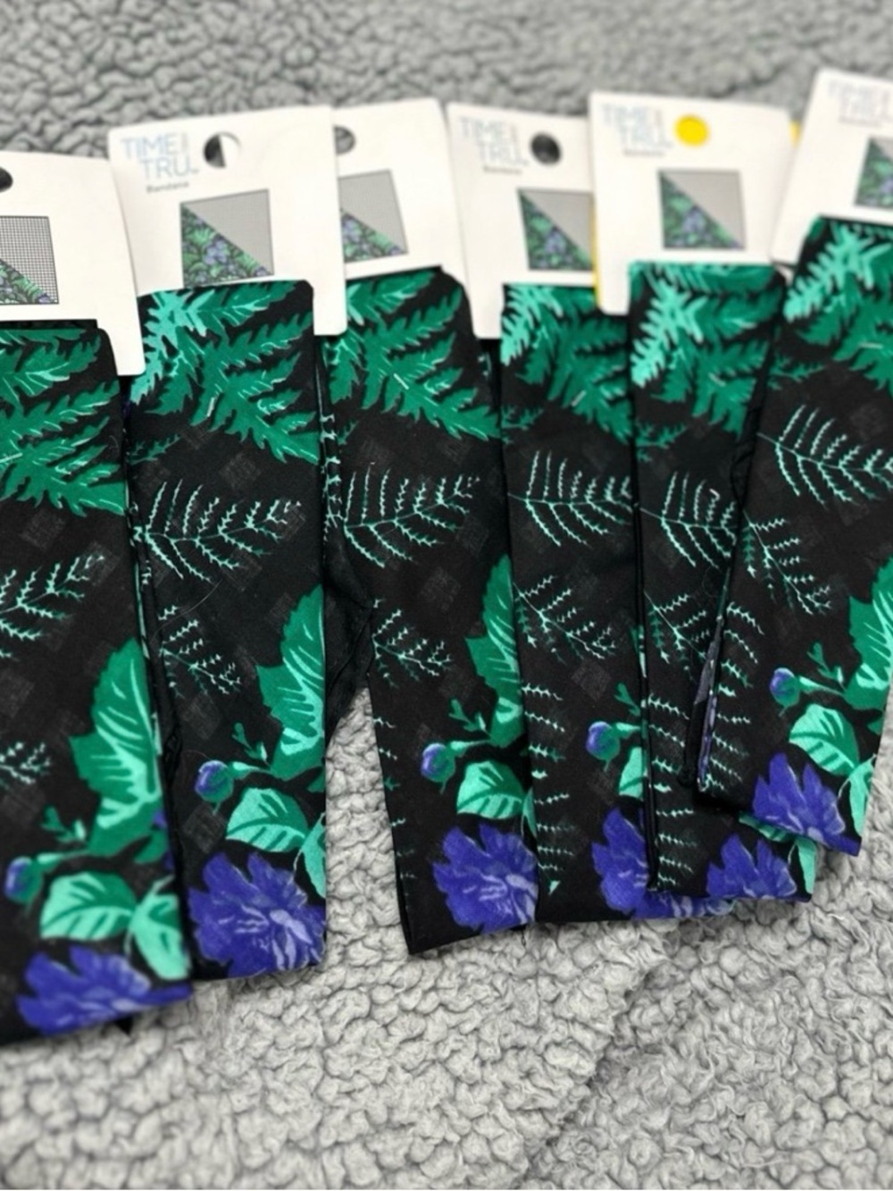 6 Pack Bandana Headbands Hair Scarves Floral Print Bundle NEW